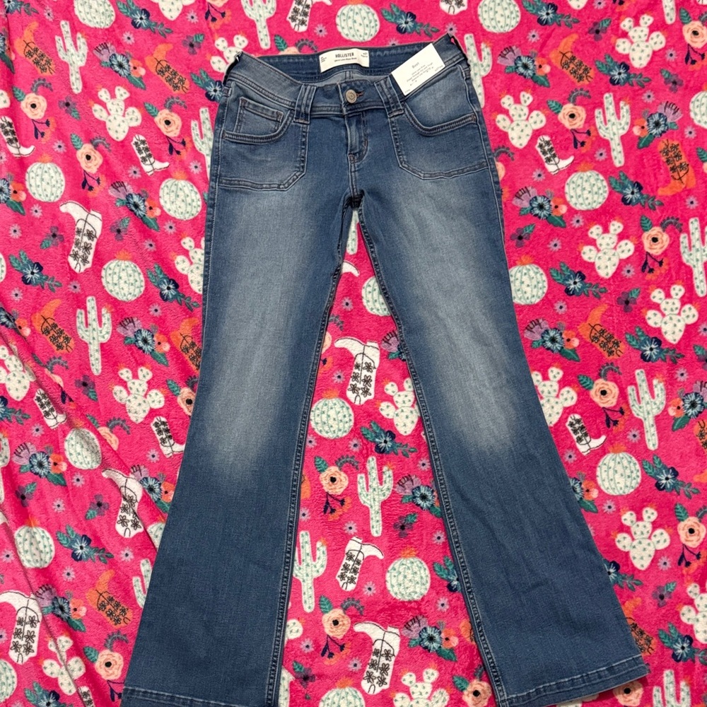 Hollister Women's Dark Blue Boot Cut Jeans